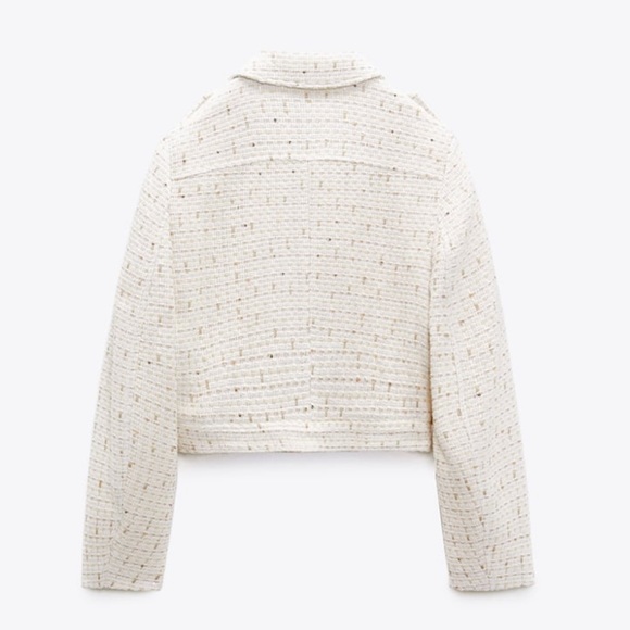 NWT ZARA ZIPPERED TEXTURED JACKET SIZE XL NWT - Picture 2 of 9